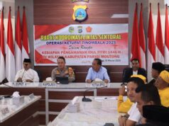 Wakili Pj. Bupati, Plt. Asisten II Syamsu Najamudin Hadiri Rakor Lintas Sektoral Persiapan Pengamanan Idul Fitri 1446 H di Kab. Parigi Moutong.